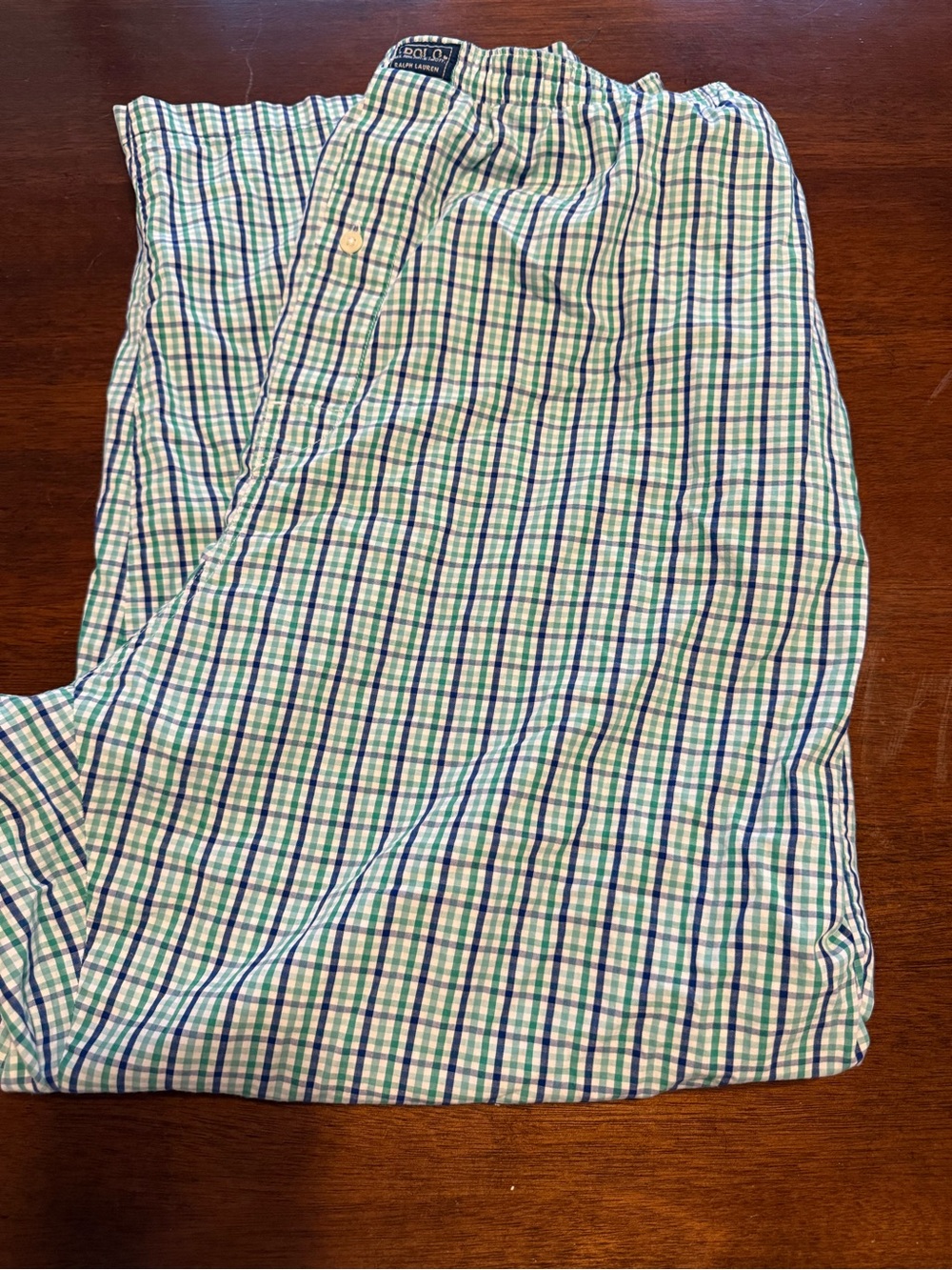Ralph Lauren Green and Blue Plaid Men's Pajama Pants